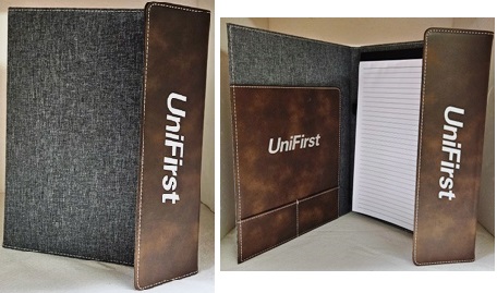 GFT1221 - Rustic Leatherette Canvas Padfolio